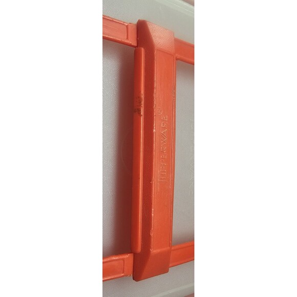 Tupperware Pack N Carry Lunch Box Set Vintage Paprika Red #1254-3 - Picture 8 of 16